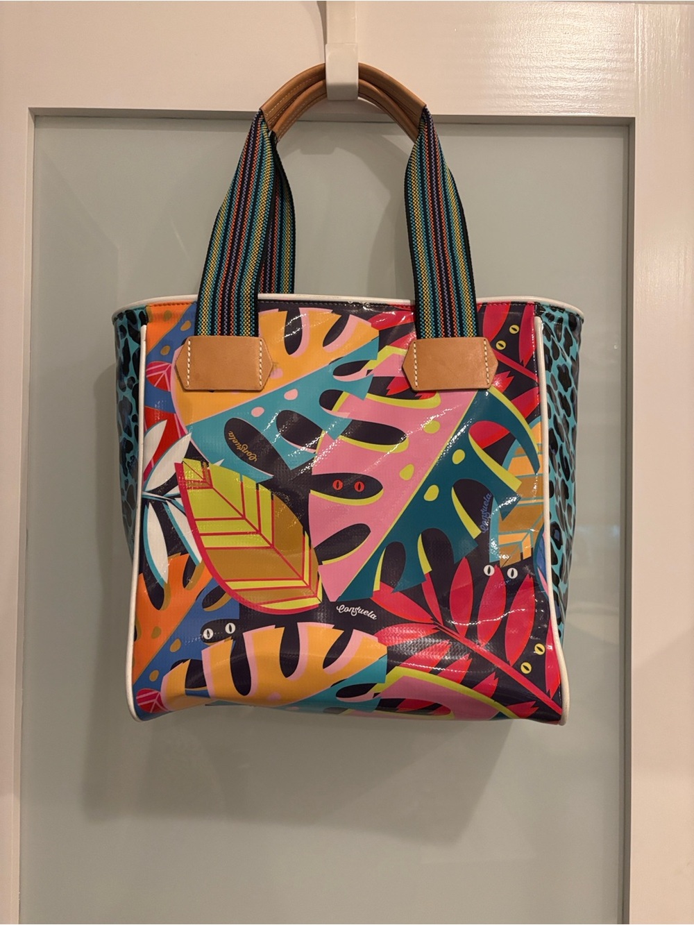 VIVA CONSUELA Colorful Tropical Print Tote Bag - Multi - Picture 11 of 16